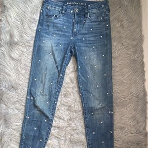 american eagle embroidered jeans